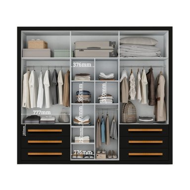 CLOSET DI PORETTI DESIGN VENETO 6P 6C GRIS - 4