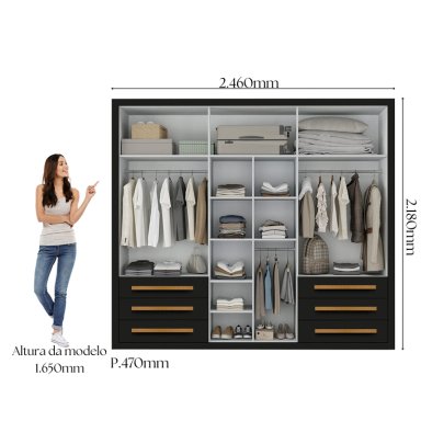 CLOSET DI PORETTI DESIGN VENETO 6P 6C GRIS - 5