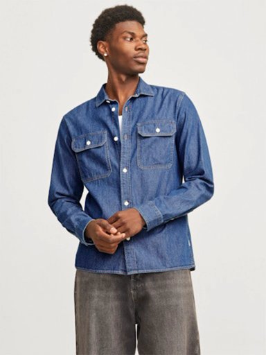 CAMISA HOMBRE JACK & JONES ALGODÓN MANGA LARGA - 1