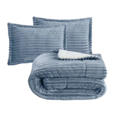 PLUMÓN ANDES STRIPE 2 PLAZAS AZUL - 4