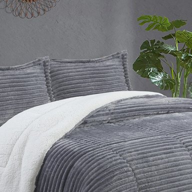 PLUMÓN ANDES STRIPE 2 PLAZAS GRIS - 2
