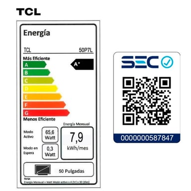 SMART TV TCL QLED 4K UHD 50” 50P7L - 13