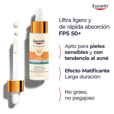 PROTECTOR SOLAR EUCERIN OIL CONTROL SÉRUM UV FPS50+ 30ML - 6