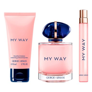 SET PERFUME MUJER GIORGIO ARMANI MY WAY EDP 90ML+10ML+LOCIÓN CORPORAL 50ML - 1