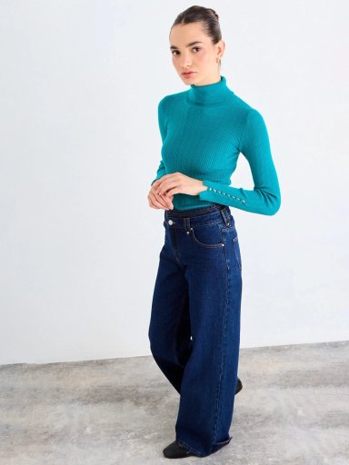 SWEATER MUJER IO BEATLE TEJIDO BÁSICO RIB - 2