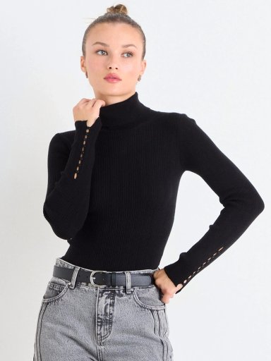 SWEATER MUJER IO BEATLE TEJIDO BÁSICO RIB - 3