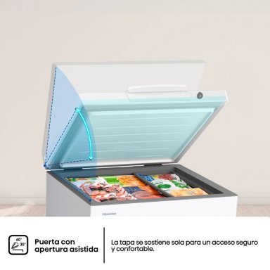 CONGELADOR HORIZONTAL HISENSE FT145N1BWF 141L FRÍO DIRECTO BLANCO - 11