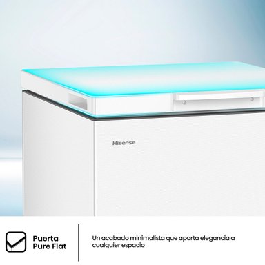 CONGELADOR HORIZONTAL HISENSE FT145N1BWF 141L FRÍO DIRECTO BLANCO - 6