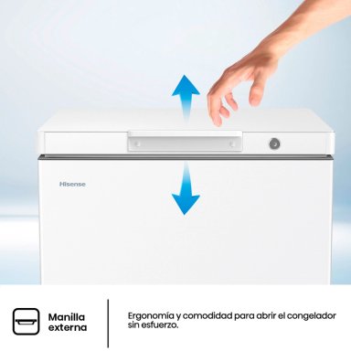 CONGELADOR HORIZONTAL HISENSE FT145N1BWF 141L FRÍO DIRECTO BLANCO - 7