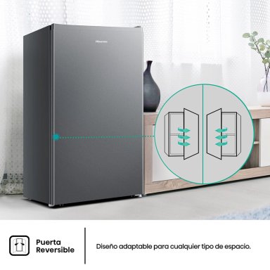 FRIGOBAR HISENSE RR093N1EB1 94L FRÍO DIRECTO PLATA - 6