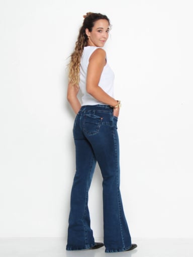JEANS MUJER WADOS ALGODÓN FLARE TIRO BAJO - 2