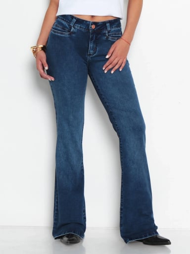 JEANS MUJER WADOS ALGODÓN FLARE TIRO BAJO - 3