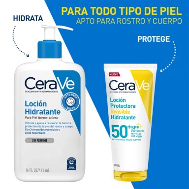 PROTECTOR SOLAR ROSTRO Y CUERPO CERAVE HIDRATANTE E INVISIBLE SPF50+ 177ML - 6