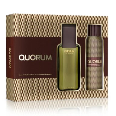 ESTUCHE PERFUME HOMBRE QUORUM EDT 100ML+150ML - 1