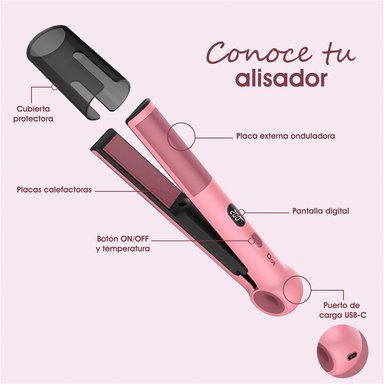 ALISADORA DE PELO DOT DT-011 RECARGABLE 2 EN 1 - 7