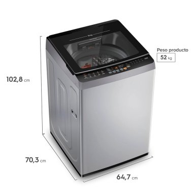 LAVADORA CARGA SUPERIOR MADEMSA MDWMT18S 18KG GRIS - 3
