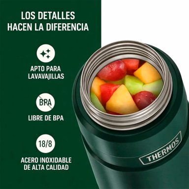 TERMO COMIDA THERMOS KING ACERO INOXIDABLE 710 ML VERDE - 6