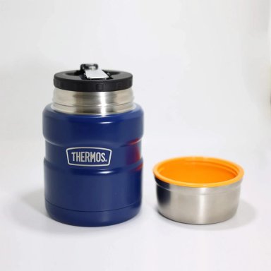 TERMO COMIDA THERMOS KING ACERO INOXIDABLE 470 ML AZUL MARINO - 2