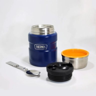 TERMO COMIDA THERMOS KING ACERO INOXIDABLE 470 ML AZUL MARINO - 3