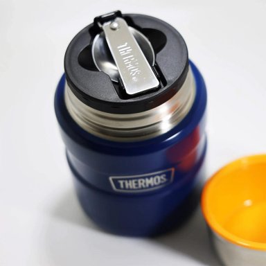 TERMO COMIDA THERMOS KING ACERO INOXIDABLE 470 ML AZUL MARINO - 4