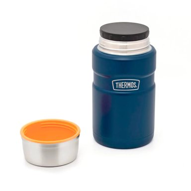 TERMO COMIDA THERMOS KING ACERO INOXIDABLE 710 ML AZUL MARINO - 2