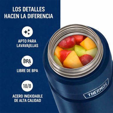 TERMO COMIDA THERMOS KING ACERO INOXIDABLE 710 ML AZUL MARINO - 6
