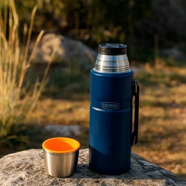 TERMO LÍQUIDO THERMOS KING ACERO INOXIDABLE 1.2 LITROS AZUL MARINO - 4