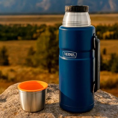 TERMO LÍQUIDO THERMOS KING ACERO INOXIDABLE 2 LITROS AZUL MARINO - 3