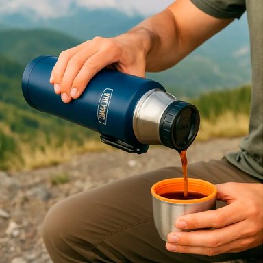TERMO LÍQUIDO THERMOS KING ACERO INOXIDABLE 2 LITROS AZUL MARINO - 4