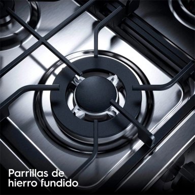 COCINA A GAS ELECTROLUX FE4SXC 4 PLATOS GRILL ACERO - 7