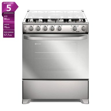 COCINA A GAS ELECTROLUX FE5SXC 5 PLATOS GRILL ACERO - 1