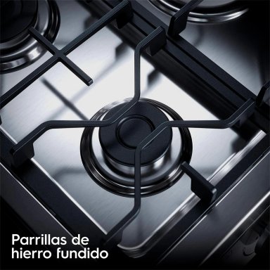 COCINA A GAS ELECTROLUX FE5SXC 5 PLATOS GRILL ACERO - 7
