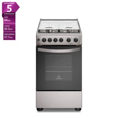 COCINA A GAS MADEMSA FM4FSC 4 PLATOS ACERO - 1