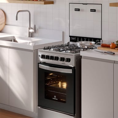 COCINA A GAS MADEMSA FM4FSC 4 PLATOS ACERO - 6