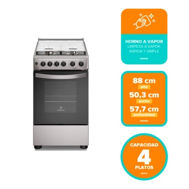 COCINA A GAS MADEMSA FM4FSC 4 PLATOS ACERO - 7