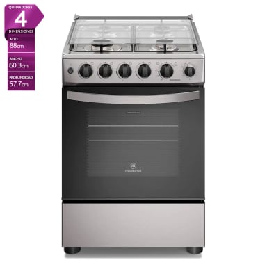 COCINA A GAS MADEMSA FM4TSC 4 PLATOS ACERO - 1