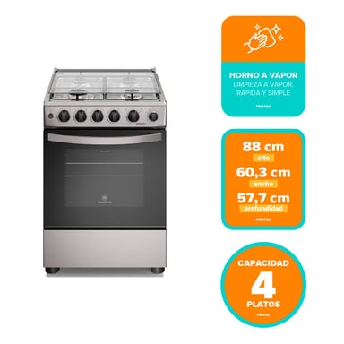 COCINA A GAS MADEMSA FM4TSC 4 PLATOS ACERO - 6