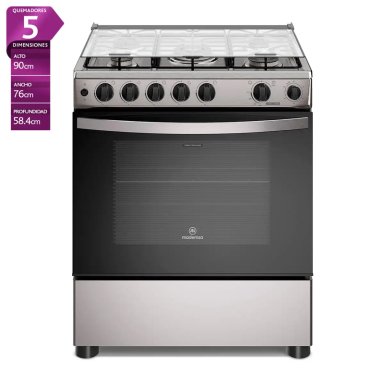 COCINA A GAS MADEMSA FM5SSC 5 PLATOS ACERO - 1