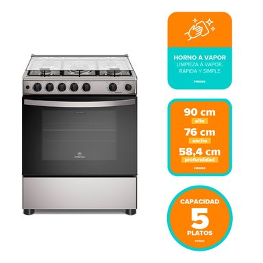 COCINA A GAS MADEMSA FM5SSC 5 PLATOS ACERO - 7