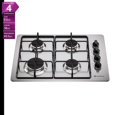 ENCIMERA A GAS MADEMSA 4 PLATOS KM4GX - 1