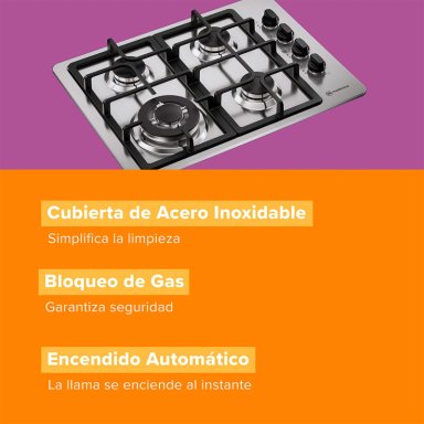 ENCIMERA A GAS MADEMSA 4 PLATOS KM4TX - 8