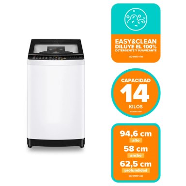 LAVADORA CARGA SUPERIOR MADEMSA MDWMT14W 14KG BLANCO - 8