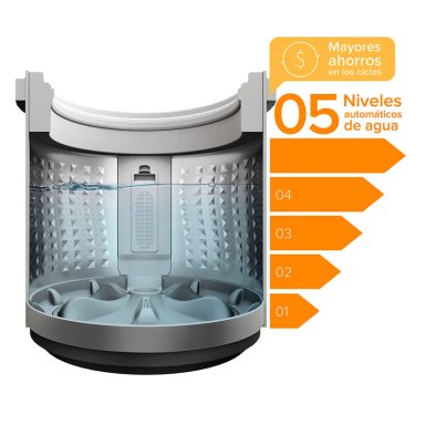 LAVADORA CARGA SUPERIOR MADEMSA MDWMT16S 16KG GRIS - 7