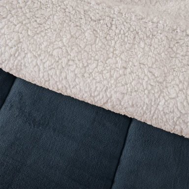 PLUMÓN MASHINI CORAL SHERPA 2 PLAZAS AZUL - 2