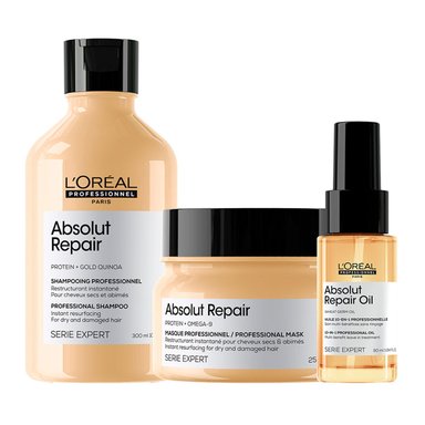 SET NUTRICIÓN Y REPARACIÓN L'OREAL PROFESSIONNEL ABSOLUT REPAIR 300ML+250ML+30ML - 1
