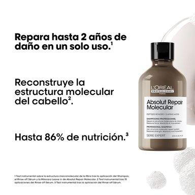 SET REPARACIÓN MOLECULAR L'OREAL PROFESSIONNEL ABSOLUT REPAIR MOLECULAR 300ML+250ML+30ML - 2