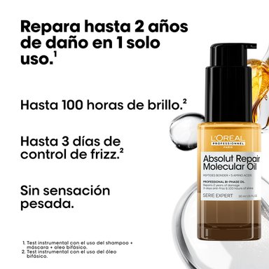 SET REPARACIÓN MOLECULAR L'OREAL PROFESSIONNEL ABSOLUT REPAIR MOLECULAR 300ML+250ML+30ML - 3