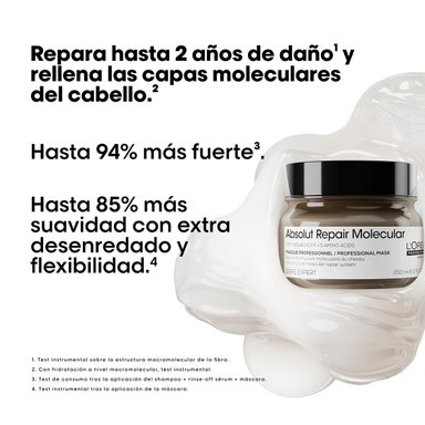 SET REPARACIÓN MOLECULAR L'OREAL PROFESSIONNEL ABSOLUT REPAIR MOLECULAR 300ML+250ML+30ML - 4