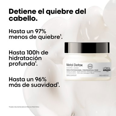 SET ANTI-QUIEBRE L'OREAL PROFESSIONNEL METAL DETOX+ABSOLUT REPAIR 300ML+250ML+30ML - 3