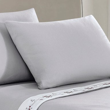 JUEGO DE SÁBANAS ANDES POLAR BORDADA FLOR 1.5 PLAZAS GRIS - 2